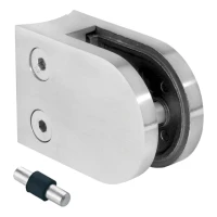 Lasikannake 6-10,76 mm 50x40x26 mm tapilla AISI 304 järjestelmä 48,3 mm satiini