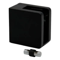 Lasipidin 45x45x26 mm tasaiselle pinnalle kannattimella musta