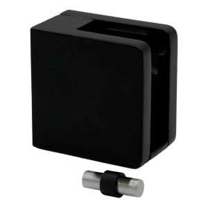 Lasipidin 45x45x26 mm tasaiselle pinnalle kannattimella musta