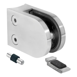 Lasipidin 6-12,76 mm konsoli ja tappi 63x45x30 mm AISI 304 järjestelmä 42,4 mm satiini