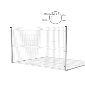3D-aitauslevyt 1230x2500 mm lanka 4 mm 51 lankaa grafiitti RAL 7016 (50 kpl)