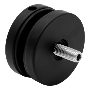 Pistemäinen lasikiinnike 8-17,52 mm fi 50/8/M8x45 AISI 304 tasainen järjestelmä musta