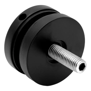 Pistemäinen lasikiinnike 8-17,52 mm fi 50/8/M10x50 AISI 304 tasopinta musta