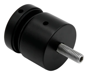 Pistekiinnike rotula lasille fi 50mm kierre M10 tasainen järjestelmä musta