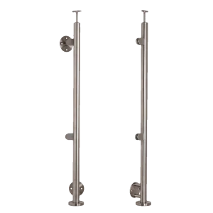 Vasen päätypylväs ø42,4x1230mm AISI304 sivukiinnitys satiini