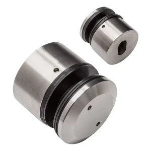 Pistemäinen lasikiinnike lasi 8-16,76mm Ø 48/26/M10x38 AISI304 avaimella tasojärjestelmä satiini