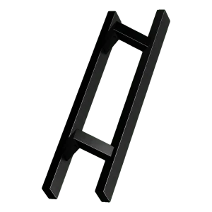 PINOX – kaksisuuntainen suorakulmio ovenkahva 40×20/300 mm musta satiini 45°
