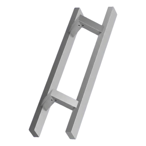 PINOX – kaksipuolinen suorakaiteen muotoinen ovenkahva 40×20/300 mm ruostumaton teräs satiini (45°)