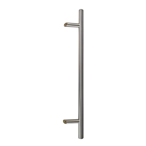 Yksipuolinen pyöreä ovenveto ø32 × 1200 mm – teräs AISI 304, satinaa, asennus 45° 000-719 (1)