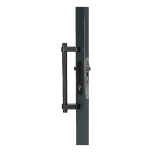 Locinox – kiinteä porttikahva anodisoitu alumiini 365 mm, musta, yksipuolinen 60°