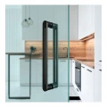 PSG kaksipuolinen ovenkahva suorakaiteen muotoinen 90° teräksinen musta 40×450 mm 000-768 (6)
