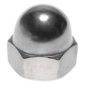 Kupolikantamutteri M10 ruostumaton teräs A2 DIN 1587