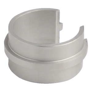 Kozza kaiteen liitin alumiiniseen pyöreään käsijohteeseen fi 40 mm 180°