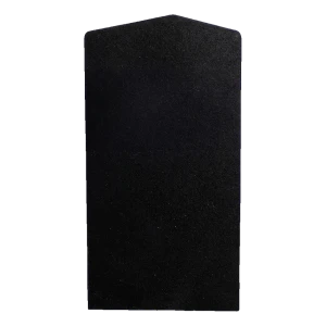 Kozza vasen sivupääte U-profiiliselle lasikaidejärjestelmälle KE 100 – musta, alumiini