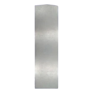 Kozza KE 100 – vasen sivupääte alumiinista U-tyyppisten täyslasikaidejärjestelmien profiileihin