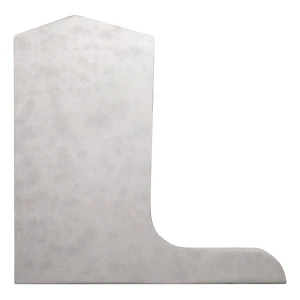 Kozza sivupääty vasen lasikaiteen L-profiiliin KE 105 – alumiini matta anodisointi