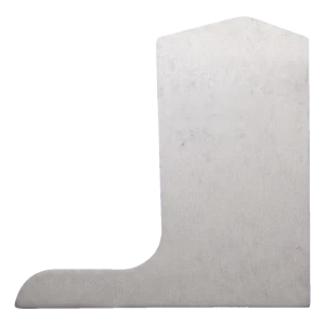 Kozza oikea sivupääty lasikaideprofiiliin L KE 105 – raaka alumiini