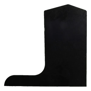 Kozza oikean puolen sivupääte kokolasikaiteenprofiilin KE 105 - musta