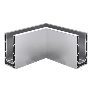 Kozza KE100 – U-profiili sisänurkkaan 90° kokolasikaidejärjestelmiin, ylhäältä kiinnitys