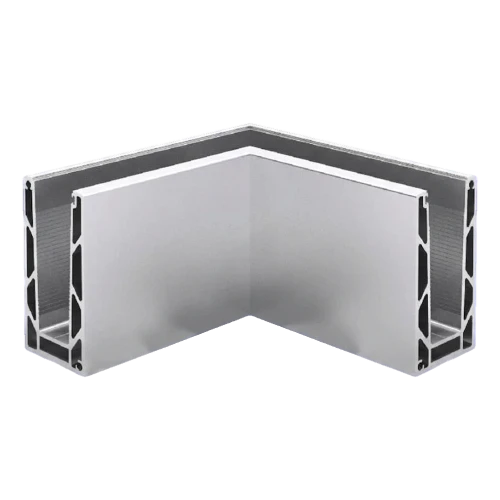 Kozza KE100 – U-profiili sisänurkkaan 90° kokolasikaidejärjestelmiin, ylhäältä kiinnitys 000-854 (1)