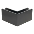 Kozza KE 100 – sisäkulma U-profiili 90° täyslasikaiteiden sisäkäyttöön, tummannharmaa 000-855 (2)