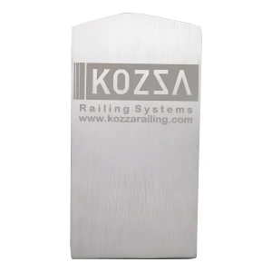 Kozza vasen sivupääty lasikaiteen U-profiilille KE 100 – himmeästi anodisoitu alumiini