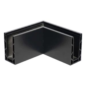 Kozza KE 100 – ulkokulmaprofiili U 90° kokolasikaiteille, tumma harmaa RAL 7021