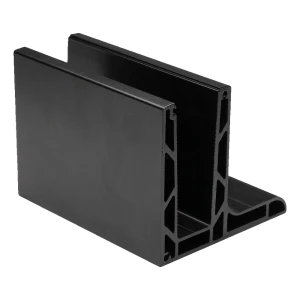 Kozza KE 105 – alumiiniprofiili L-mallinen kokolasisille kaiteille 5000 mm musta