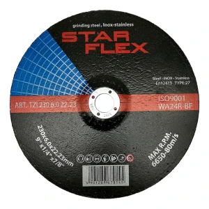 Star Flex – hiomalevy (karkistus) 230 × 6,0 mm T27 teräs ja INOX