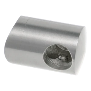 PSG vasemman puoleinen päätekiinnike kaidejärjestelmään fi 16 mm tankoa varten putkeen 42,4 mm – ruostumaton teräs satiini