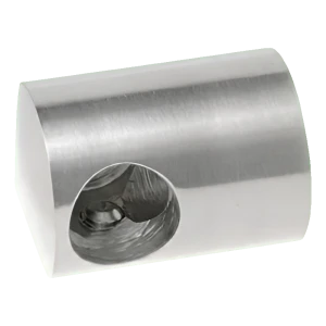 PSG oikea päätyliitäntä kaidetankoon fi 12 mm – asennus tasoon, AISI 304 satiini