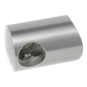 PSG päätypidin oikea ø16 mm tangon kiinnitykseen – asennus ø42,4 mm putkeen, AISI 304 satiini