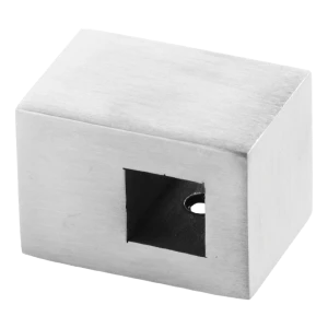 PSG läpimenevä kaidekiinnike tankoa 10x10 mm varten – pintatakiinnitys, AISI 304 satiini