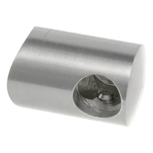 PSG vasen päätykiinnike Ø 12 mm tankoa varten putkeen 42,4 mm – ruostumaton teräs AISI 304 kiillotettu