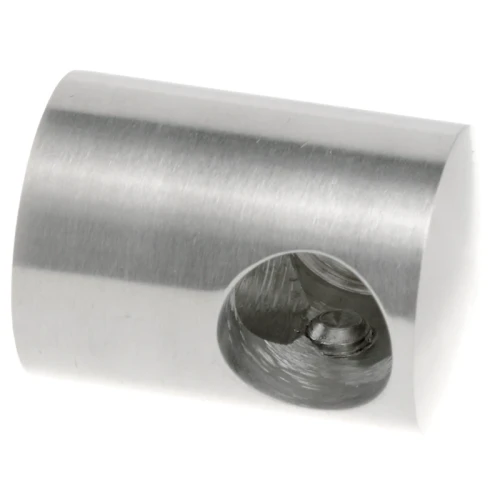 PSG vasen päätepidin kaiteiden tangolle fi 16 mm – AISI 304 satiini, asennus tasoon 000-983 (1)