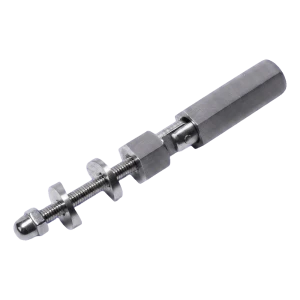 PSG niveltuki vaijeri 6 mm – kiinnitys putkeen 42,4 mm tai tasoon, AISI 304 satiini