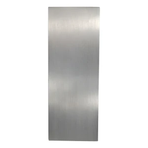 Kozza alumiininen sivupääty lasikaiteiden U-profiiliin – satiini 121×45 mm