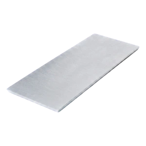 Kozza – sivuttain kiinnitettävä litteä päätyhattu U-profiilille kokonaan lasitettuun kaiteeseen 124×50 mm satiini