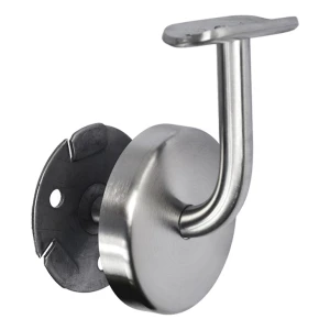 Seinäkiinnike kaidepylväälle halk. 42,4 mm ruostumattomasta teräksestä AISI 304 – satiini