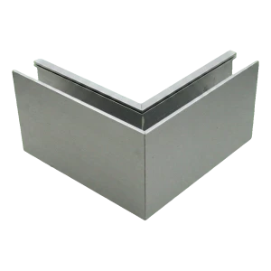 PSG Profiili U ulkokulma kokonaan lasisille kaiteille 200×120×45 mm – alumiini satiini