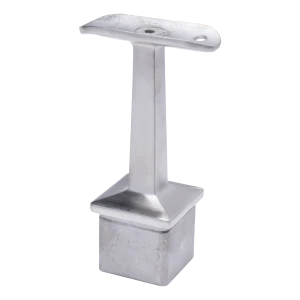 Postal – kaiteiden tuen Ø42,4 mm pylväseen 40x40x2 mm, ruostumaton teräs AISI 304 satiini