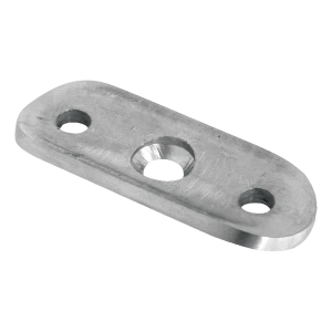 Asennuslevy kaiteelle Ø 48,3 mm – ruostumaton teräs AISI 304, satiini, 64x24x4 mm