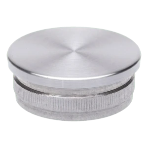 Kupera päällyslevy lyötävä kaidejärjestelmän putkeen 42,4 mm – teräs AISI 304 satiini