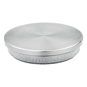 Litteä lyöntitulppa kaiteeputkeen Ø42,4 mm AISI 304 satiini