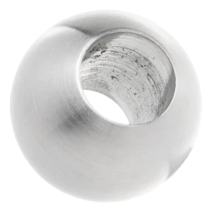 Läpikulkupallo kaidejärjestelmään Ø 25 mm / reikä 12 mm, ruostumaton teräs AISI 304 satiini
