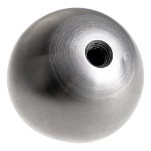 Kiinniruvattava täysi pallo Ø 25 mm kaidetta varten – ruostumaton teräs AISI 304 satiini, kierre M8