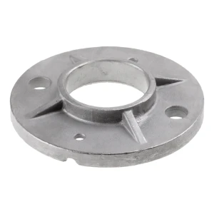 Kaidejärjestelmän pylvään hitsattava vahvistettu perusta ∅ 100 mm – ruostumaton teräs AISI 304