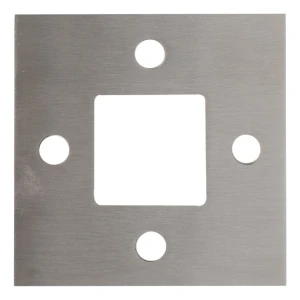 Kaidepylvään perusta hitsaukseen 100x100 mm – ruostumaton teräs AISI 304 satiini, järjestelmä 40x40