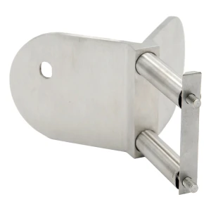 PINOX ulkokulmakiinnike kaidepylväälle 42,4 mm – AISI 304 satiini