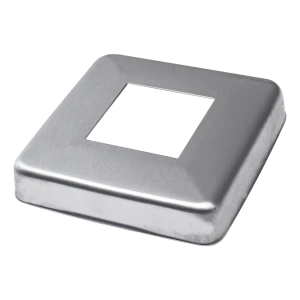 Nelikulmainen teräspeitelaatta kaiteen profiilille 40x40 mm – 85x85 mm satiini